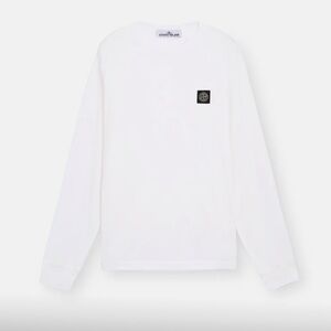 Stone Island White Long Sleeve T Shirt